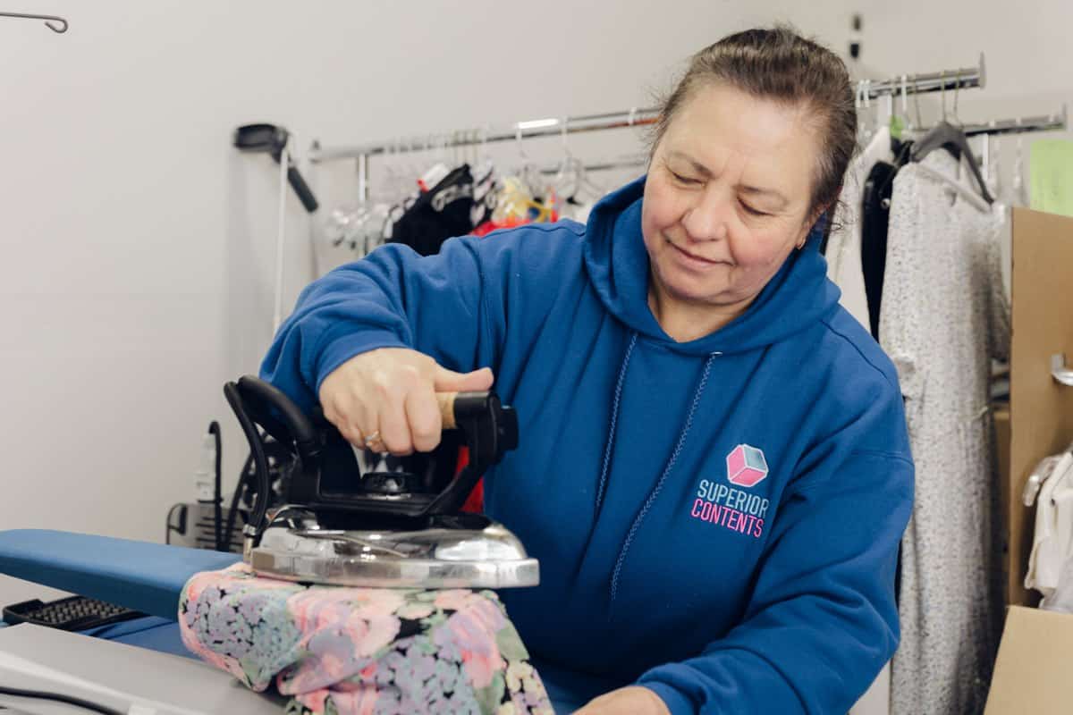 Garments cleaned, pressed, and deodorized by our team.